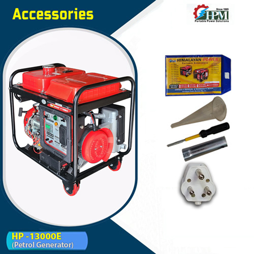 10 KVA Portable Generator, Model HP-13000E, Petrol Run, Recoil, Self Start & Remote Start